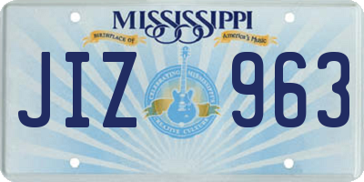 MS license plate JIZ963