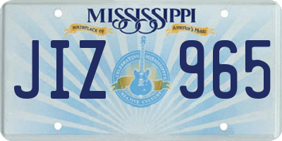 MS license plate JIZ965