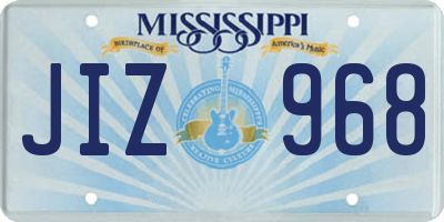 MS license plate JIZ968