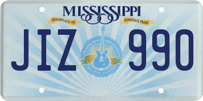 MS license plate JIZ990