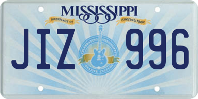 MS license plate JIZ996