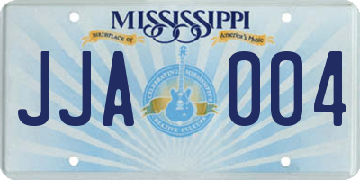 MS license plate JJA004