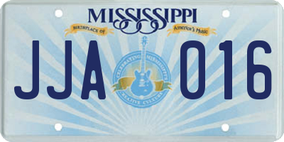 MS license plate JJA016