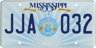 MS license plate JJA032