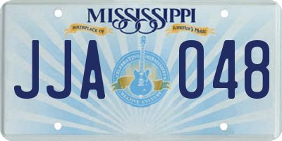 MS license plate JJA048