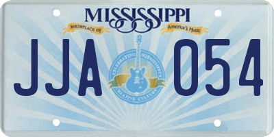 MS license plate JJA054