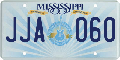 MS license plate JJA060
