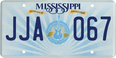 MS license plate JJA067