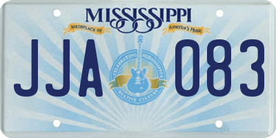 MS license plate JJA083