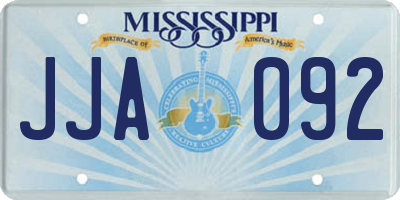 MS license plate JJA092