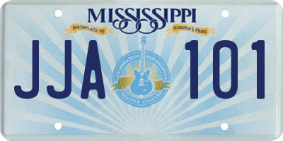 MS license plate JJA101