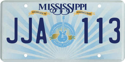 MS license plate JJA113