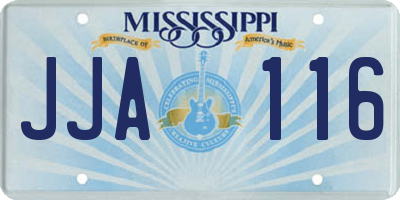 MS license plate JJA116