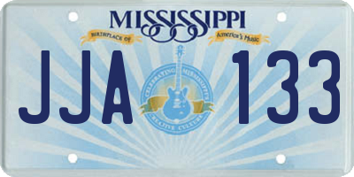 MS license plate JJA133