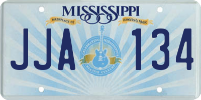 MS license plate JJA134