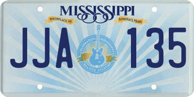 MS license plate JJA135