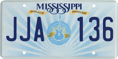 MS license plate JJA136