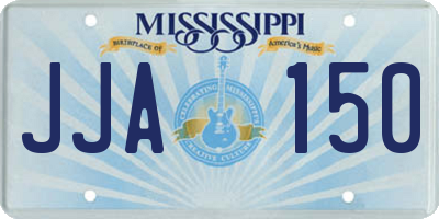 MS license plate JJA150