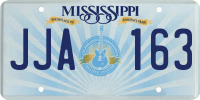 MS license plate JJA163