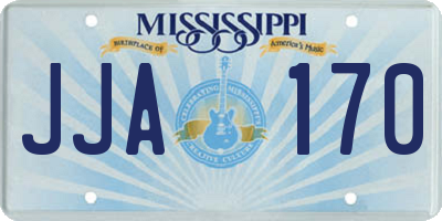 MS license plate JJA170