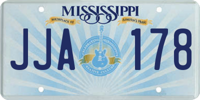 MS license plate JJA178