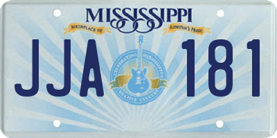 MS license plate JJA181