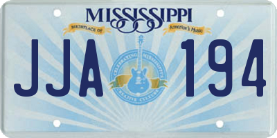 MS license plate JJA194
