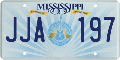 MS license plate JJA197