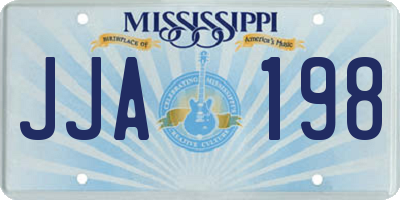 MS license plate JJA198