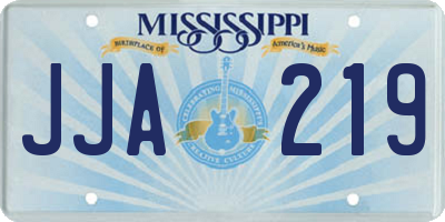 MS license plate JJA219