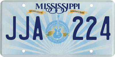 MS license plate JJA224