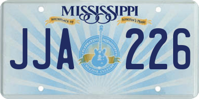MS license plate JJA226