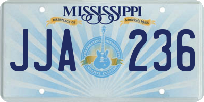 MS license plate JJA236