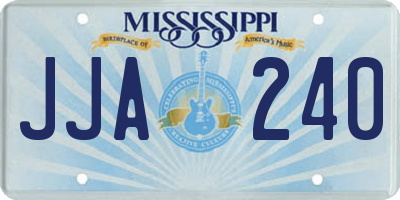 MS license plate JJA240