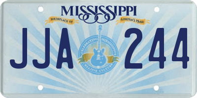 MS license plate JJA244