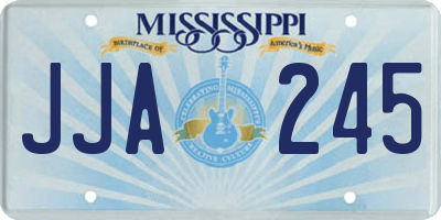 MS license plate JJA245