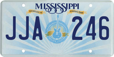 MS license plate JJA246