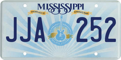 MS license plate JJA252