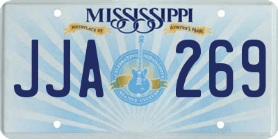 MS license plate JJA269