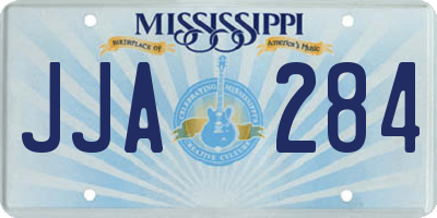 MS license plate JJA284