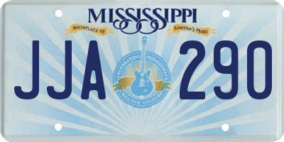 MS license plate JJA290