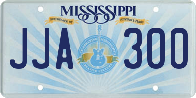 MS license plate JJA300