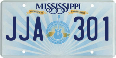 MS license plate JJA301