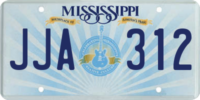MS license plate JJA312