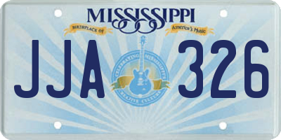 MS license plate JJA326