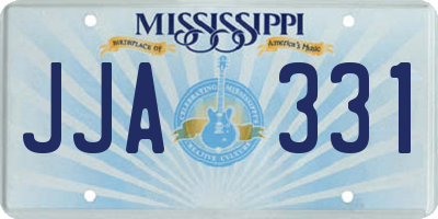 MS license plate JJA331