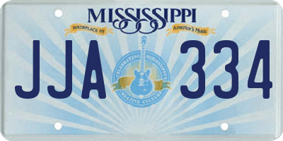 MS license plate JJA334