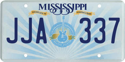 MS license plate JJA337
