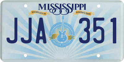 MS license plate JJA351