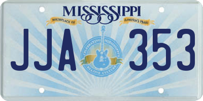 MS license plate JJA353